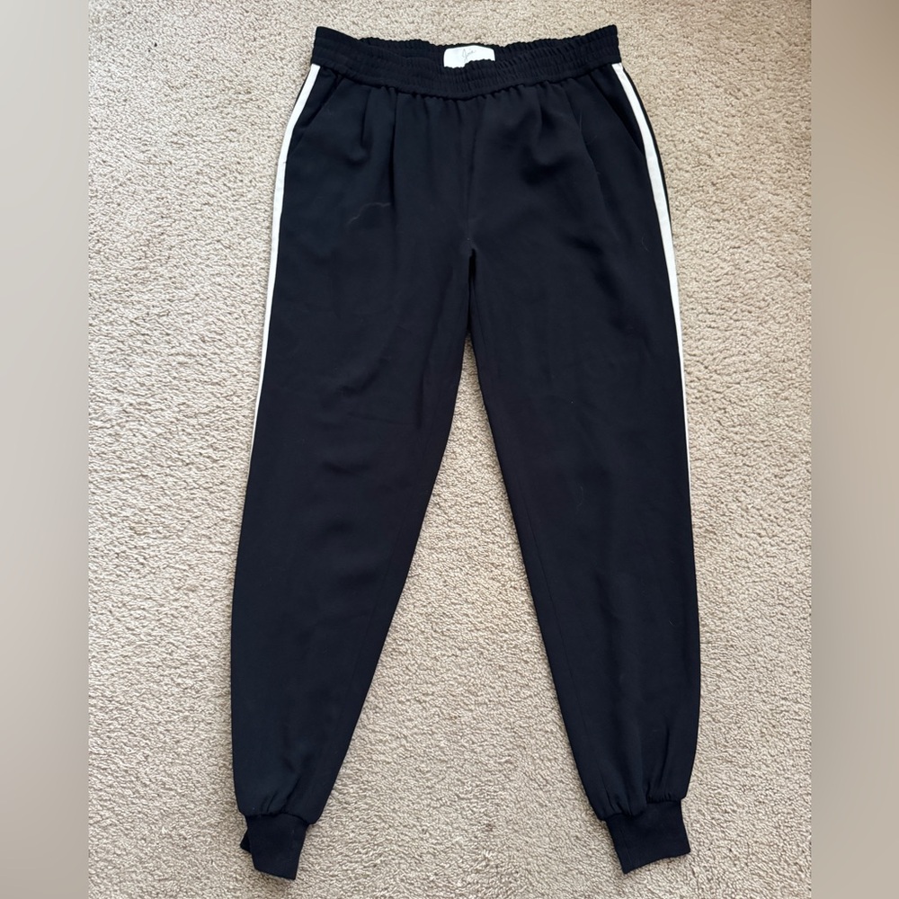 JOIE black side stripe lightweight  jogger pants